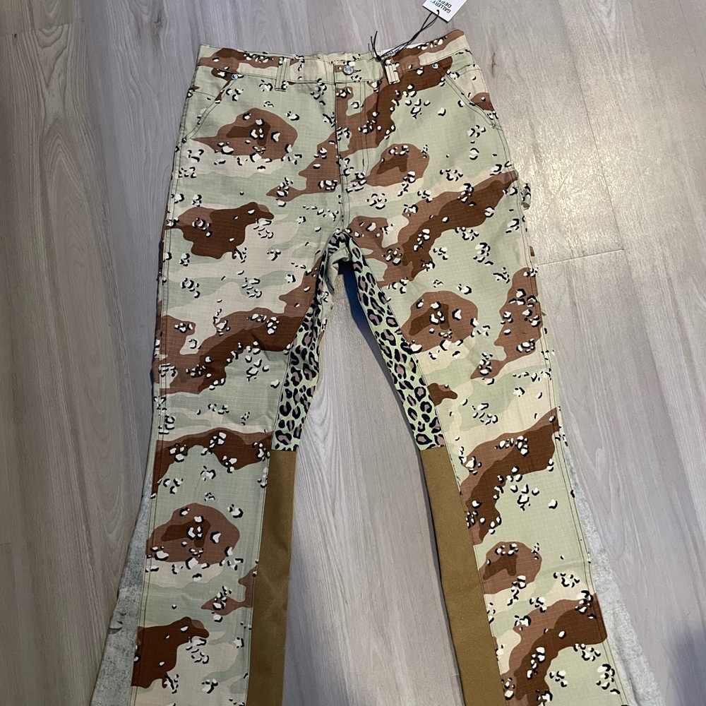 Camouflage and Leopard Print Pants